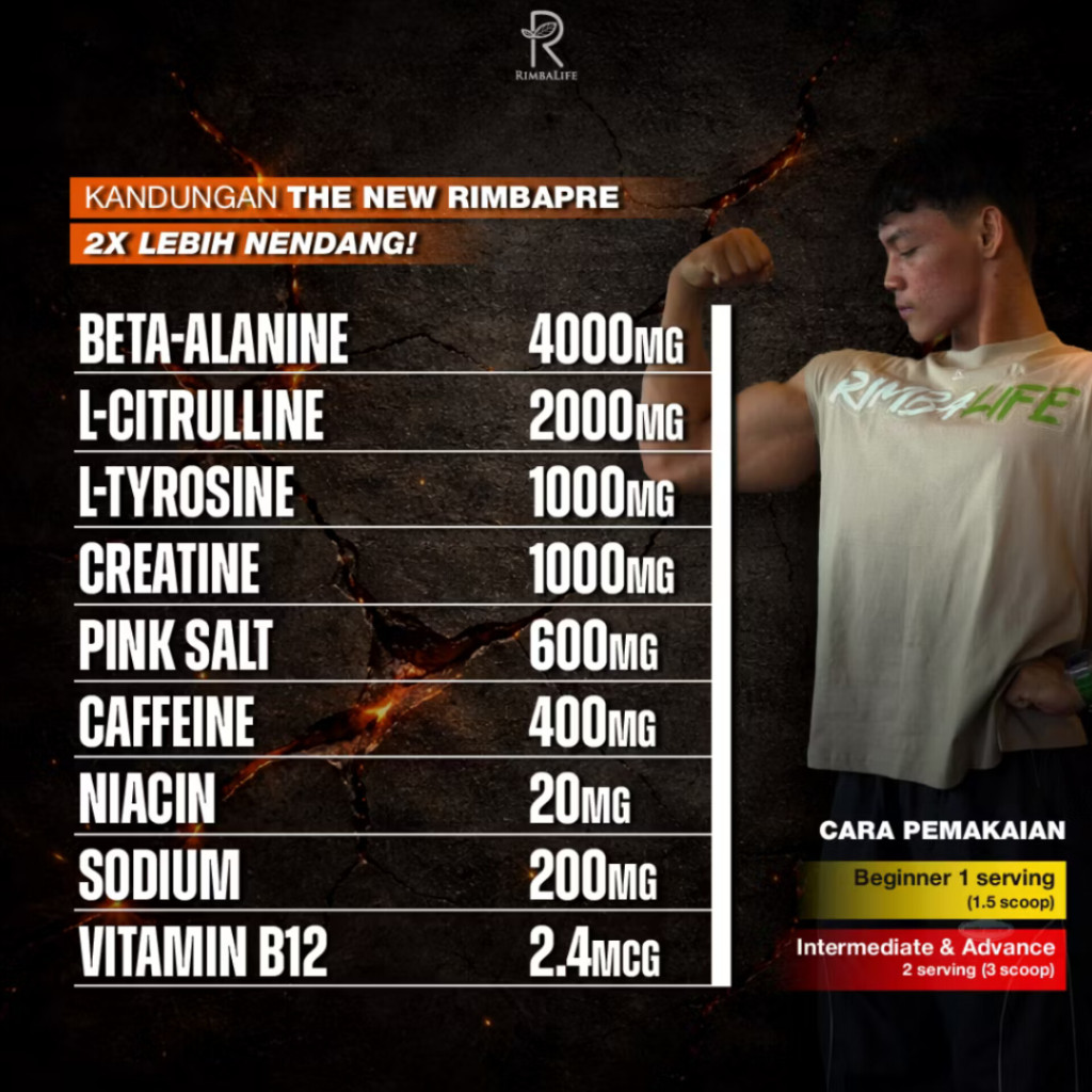 Jual RimbaLife RIMBA PRE PreWorkOut 210 Grams 30 Servings / RimbaPre ...