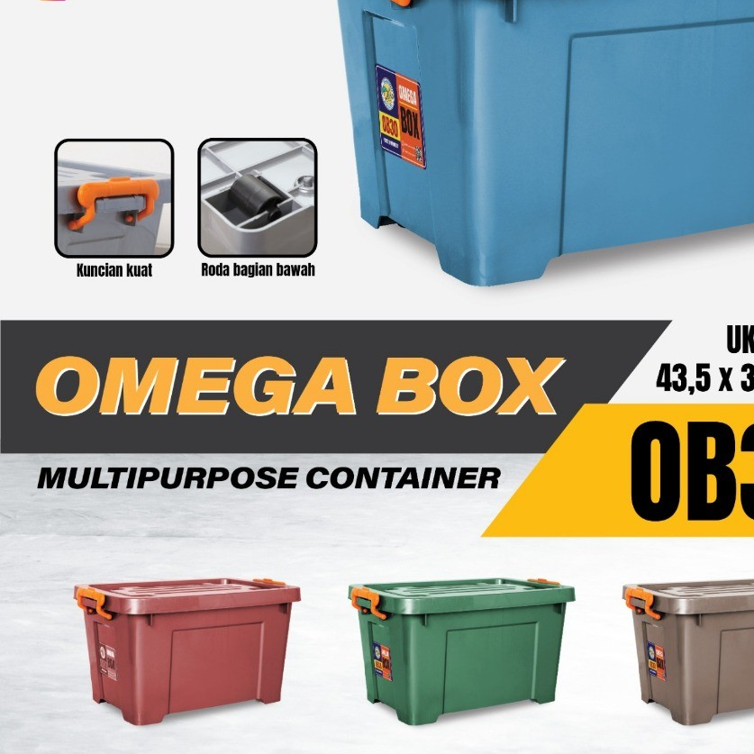 Jual Container Box Plastik Jumbo Omega 30 liter dengan Roda untuk ...