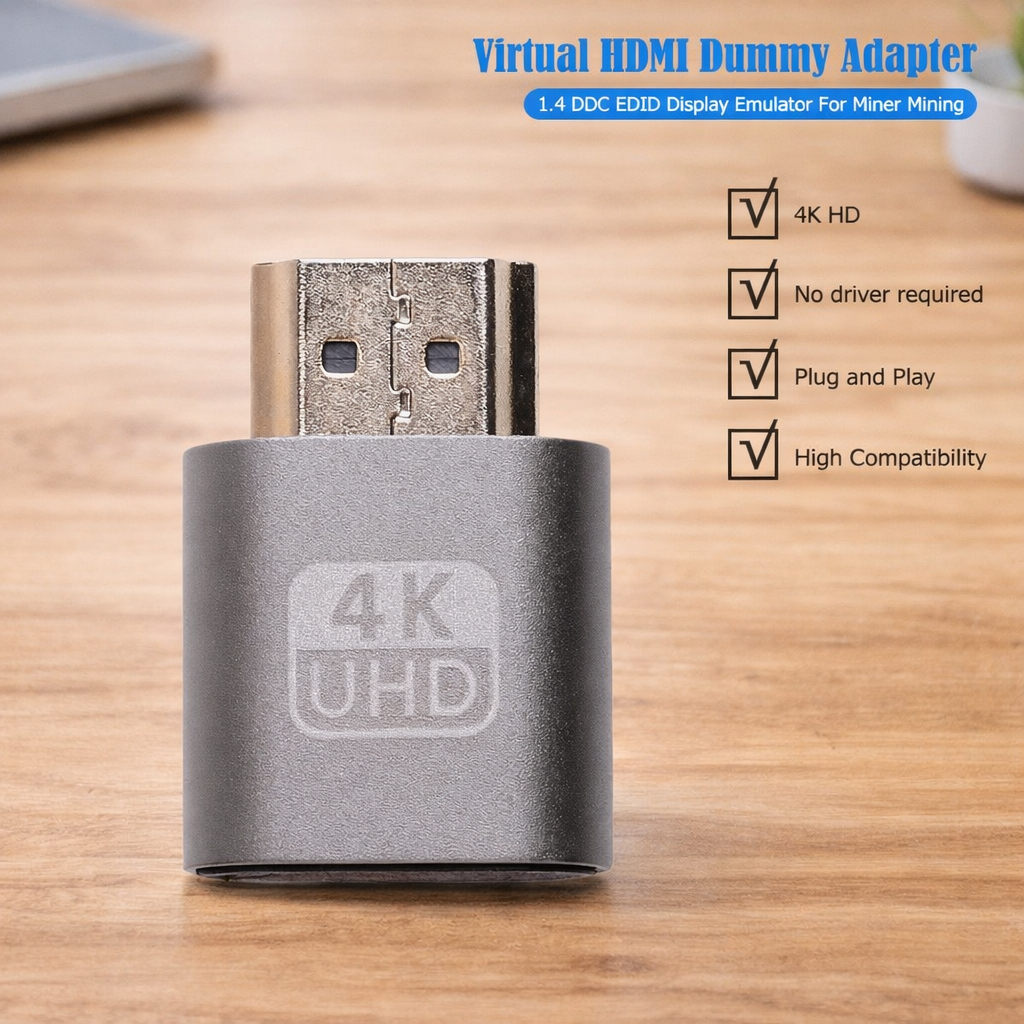 Jual SANJI PLUG HDMI VIRTUAL DUMMY PORT ADAPTER MINING 1.4 DDC EDID 4K ...