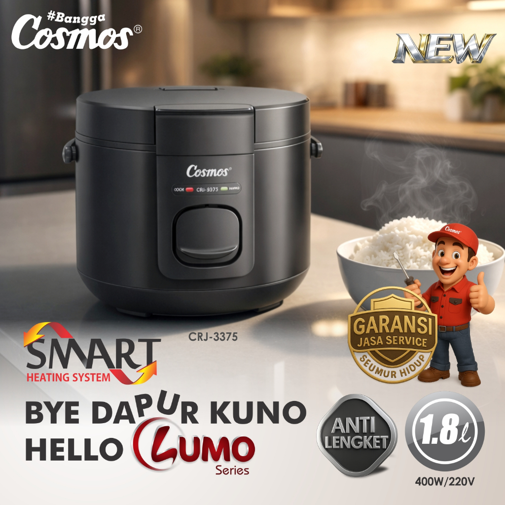 Jual Cosmos Rice Cooker Anti Lengket CRJ-3375 | Shopee Indonesia