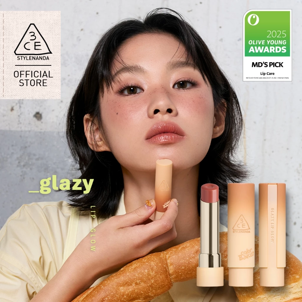 Pratinjau 3CE Glazy Lip Glow - Tinted Lip Glow Lembab Instant Hydration