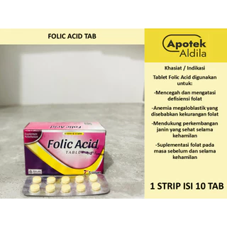 FOLIC ACID 1 MG TRIMAN PER STRIP ISI 10 TABLET