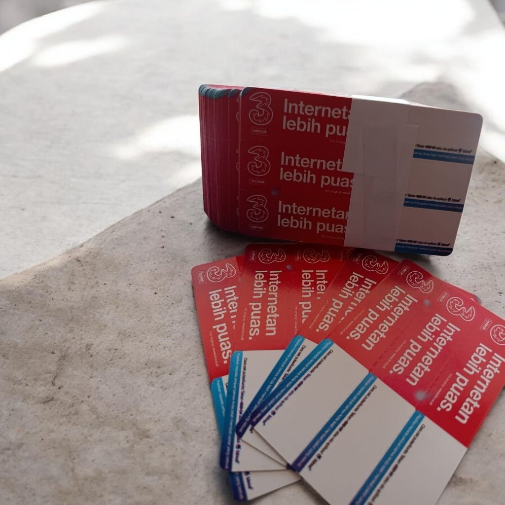 VOUCHER KOSONG TRI BAHAN INJECT KUOTA INTERNET V TRI INTERNET AREA NASIONAL