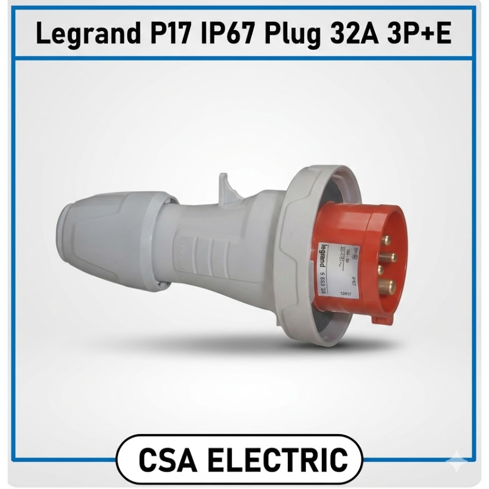 Jual Legrand P17 Tempra IP67 Industrial Plug 32A 3P+E (4-Pin ...