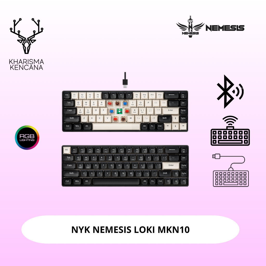 Jual NYK Nemesis Loki MKN10 Wireless Gaming Keyboard 3in1 Hotswap ...