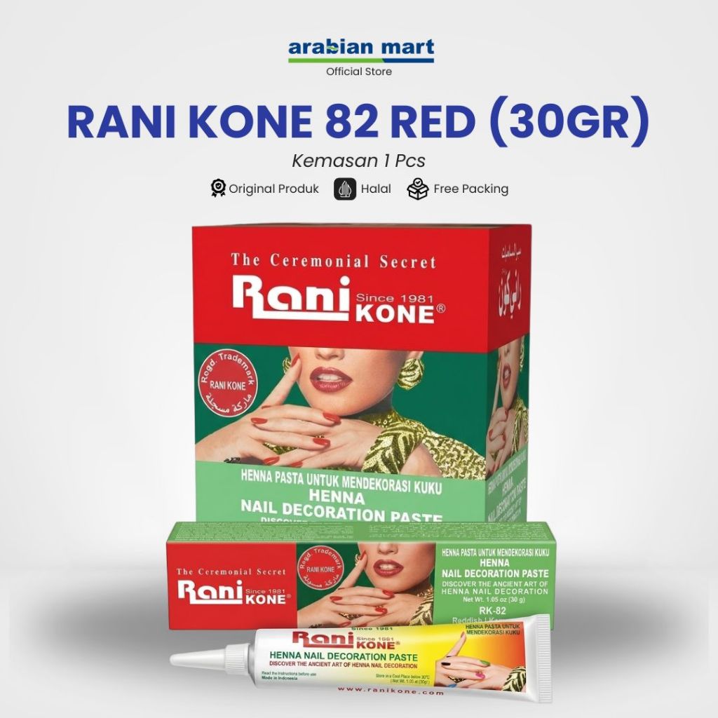 Jual Henna/Heena Rani Kone RK 99 Kemerahan 30gr Kemasan Internasional ...