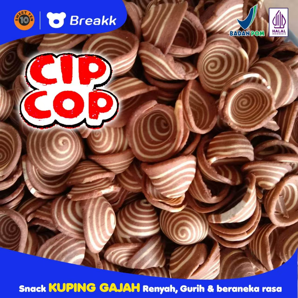 Jual HALAL SWEET TEN CIP COP Kuping Gajah CEMILAN ANAK SEHAT,SNACK ENAK ...