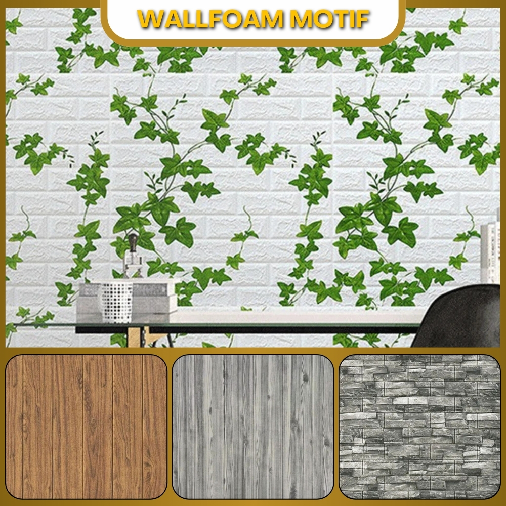 Jual Wallsticker Sticker Wallpaper Dinding 3D Bata Foam Motif Batu Alam ...