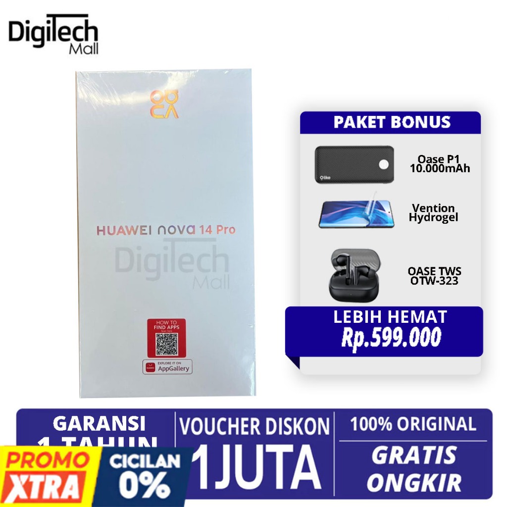 Jual Huawei Nova 14 Pro 12/512GB Garansi Resmi - [ Digitech Mall ...