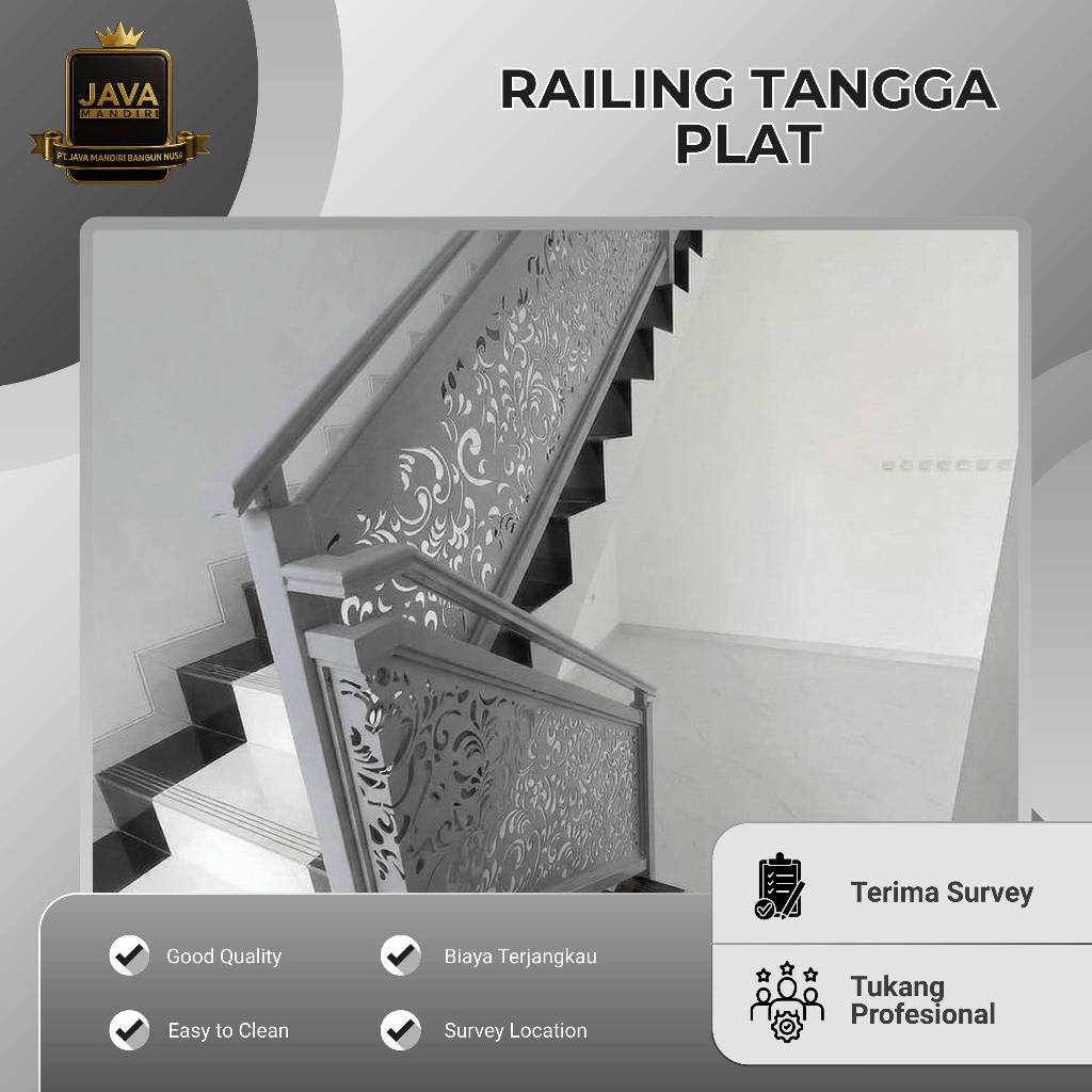 Jual RAILING TANGGA HOLLOW MINIMALIS/JARING EXPANDA/PLAT PERFORATED ...