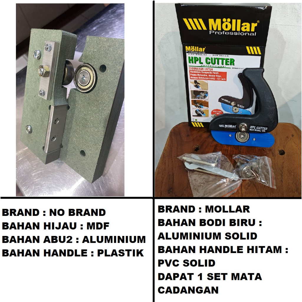 Jual MOLLAR HPLC1 HPL CUTTER ALAT BANTU POTONG TEPI HPL | Shopee Indonesia