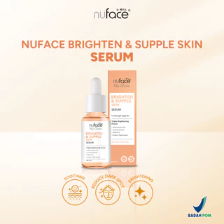 Nuface Nu Glow Brighten & Supple Skin Serum (Niacinamide, Licorice Extract, Vit C)/serum mencerahkan wajah/serum wajah/serum brightening/serum whitening/serum niacinamide/niacinamide serum/serum mencerahkan wajah kusam/serum memutihkan wajah/serum bruntus