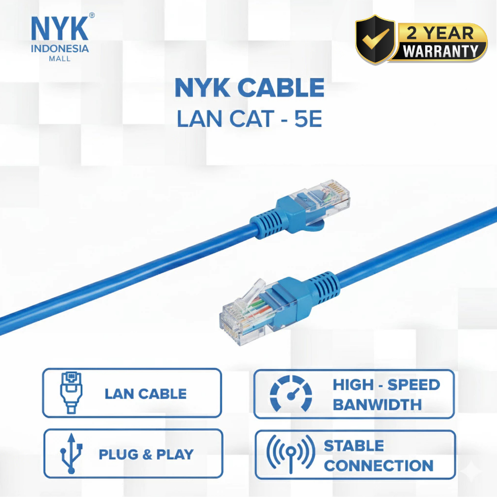 NYK Kabel LAN CAT 5 Cable Ethernet Rj45 20 Meter COD (3)