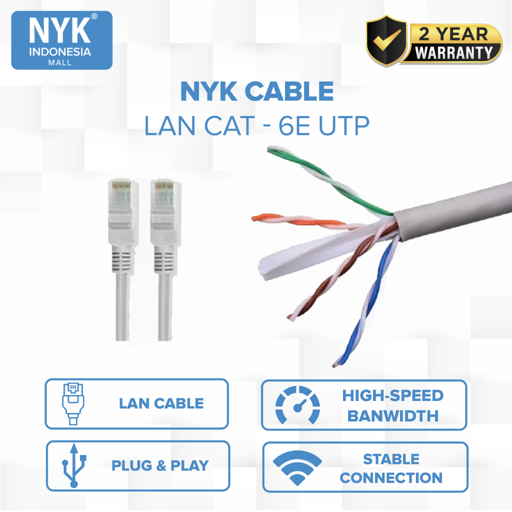 NYK Kabel Lan Cat 6 RJ45 Ukuran Panjang 60 Meter COD (3)