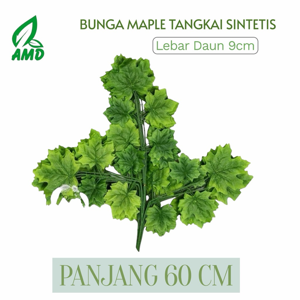 Jual AMD GRASS Bunga Maple Tangkai Sintetis Lebar 9cm Panjang 65cm ...