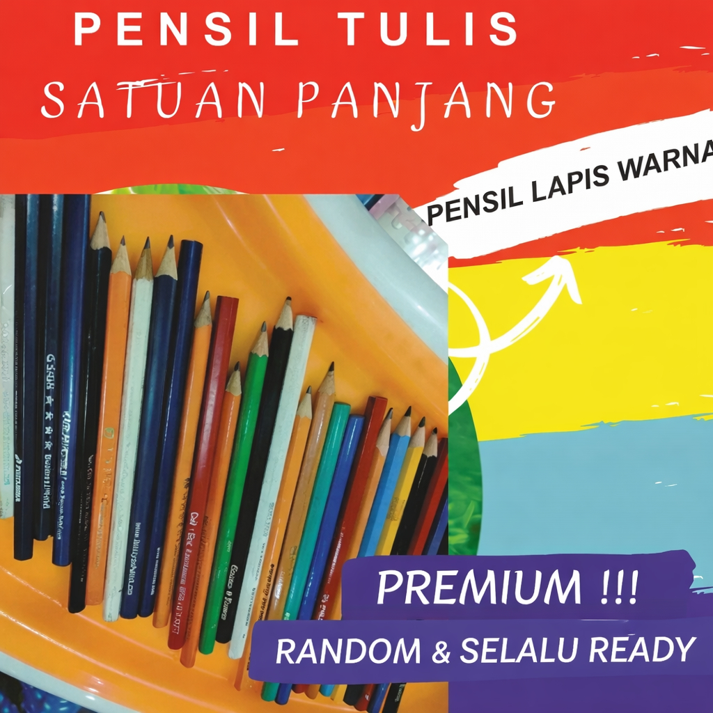 Jual Pensil Tulis Satuan Lapis Warna Random Kualitas Hb 2B Bisa Untuk ...