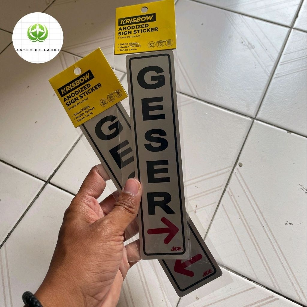 Jual Kris Sign label Pintu Kaca GESER/Kris stiker Geser 6x20 cm ...