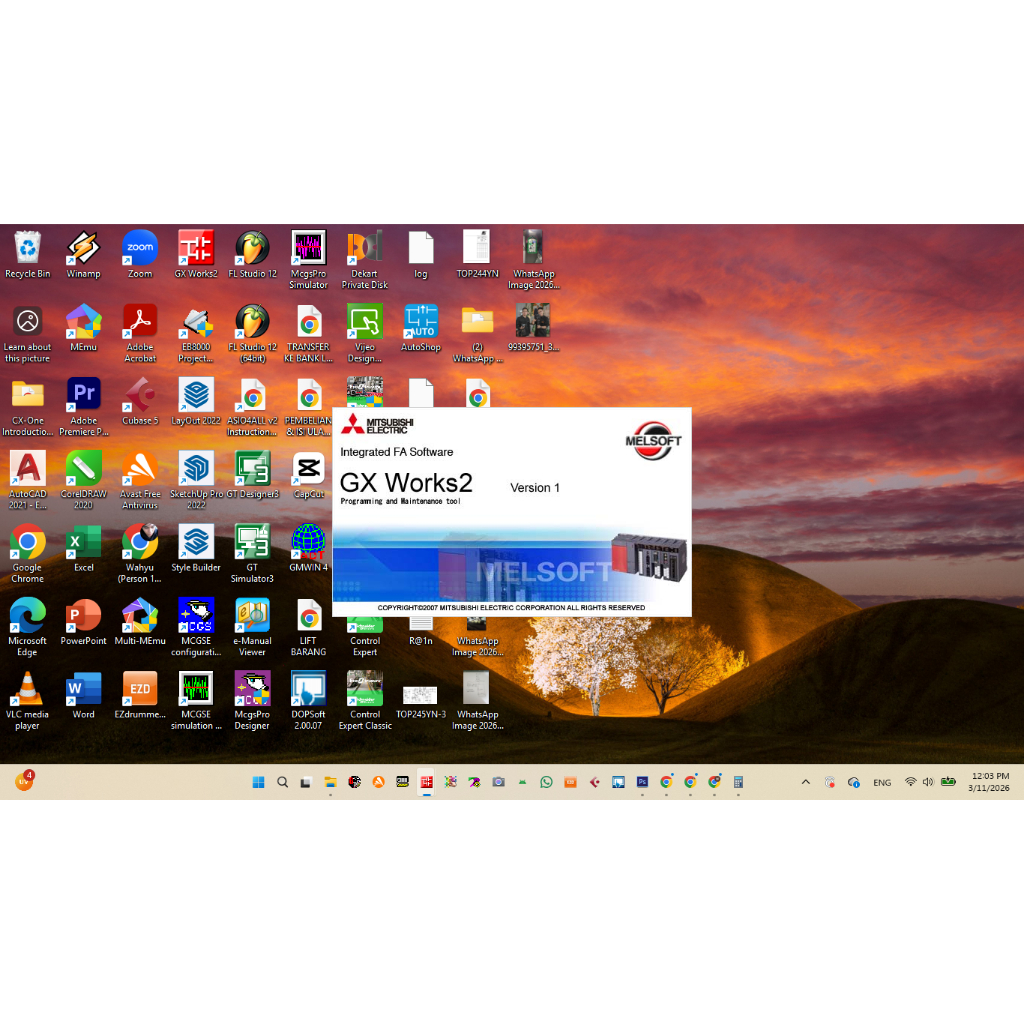 Jual SOFTWARE GX WORKS2 Mitsubishi PLC Programming | Support FX Series ...