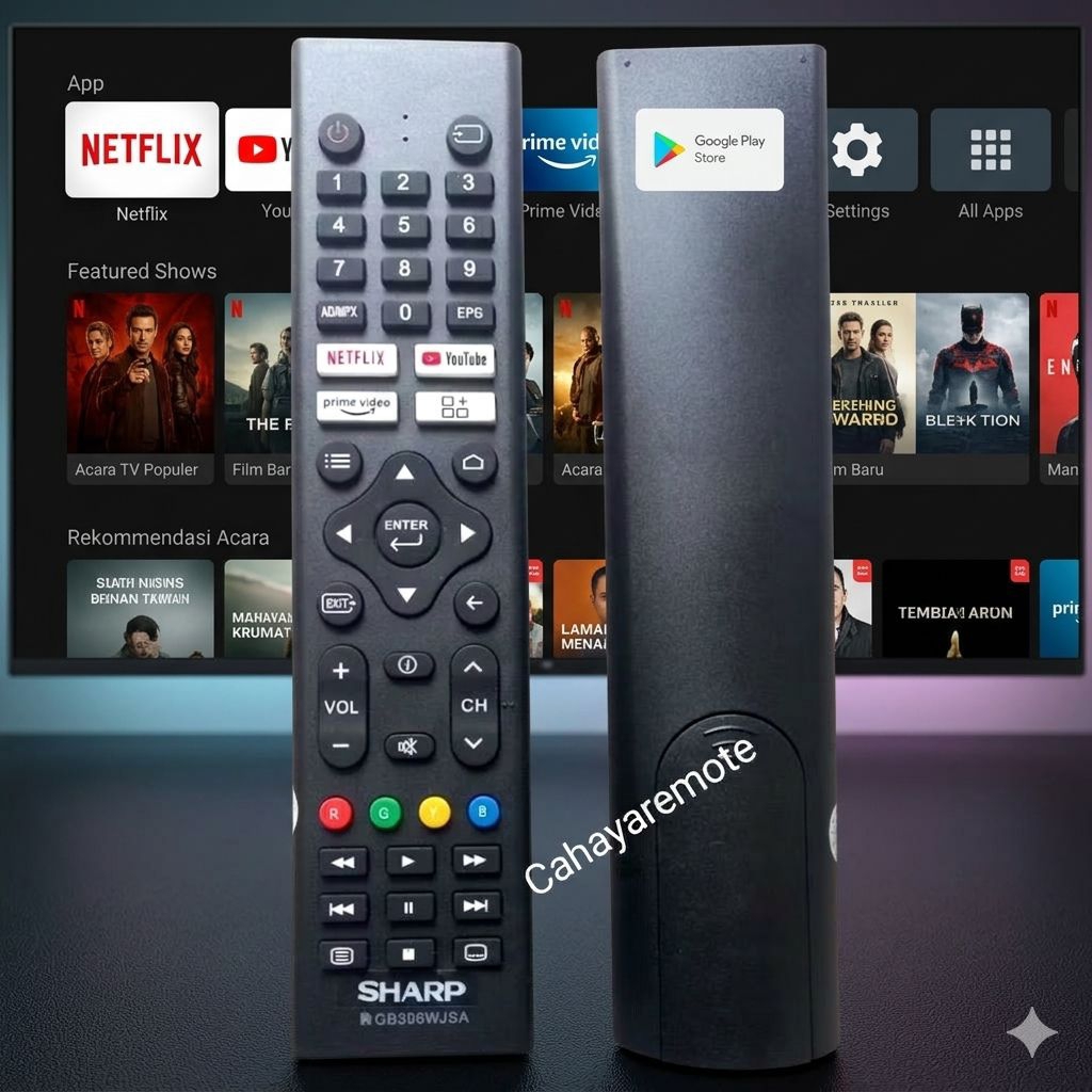 Jual REMOTE REMOT TV SHARP ANDROID TV GB396WJSA | Shopee Indonesia