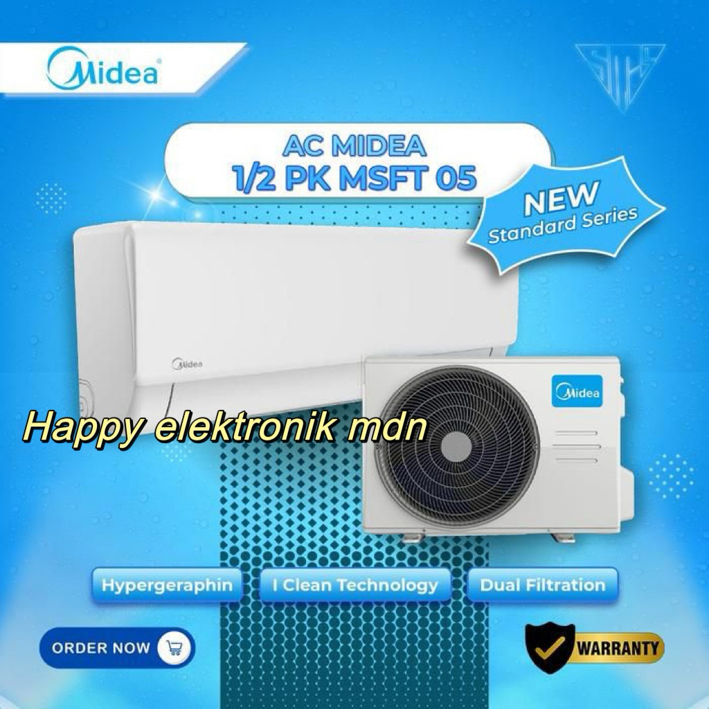 Jual (NEW MODEL 2026) MIDEA AC 1/2 PK AC Split Midea MSFT-05CRN8 NEW ...