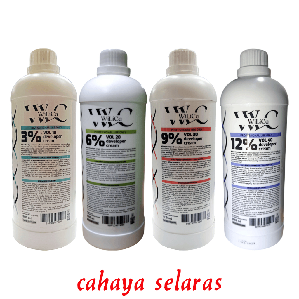 Jual PEROXIDE WLC WILICA 1000ML | DEVELOPER | OKSIDAN PEWARNA RAMBUT ...