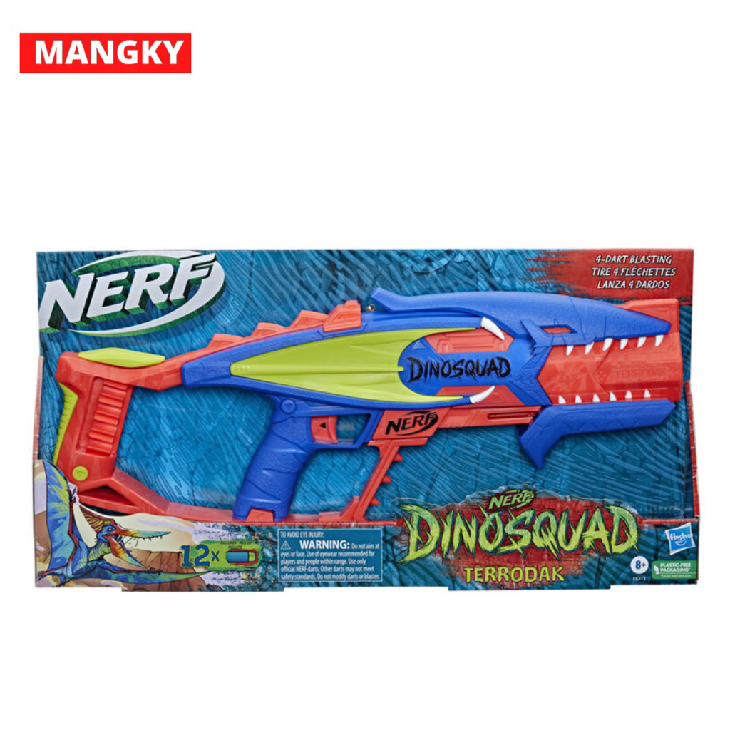 Nerf, Lançador DinoSquad Terrodak, Azul e Laranja Hasbro - Lançadores