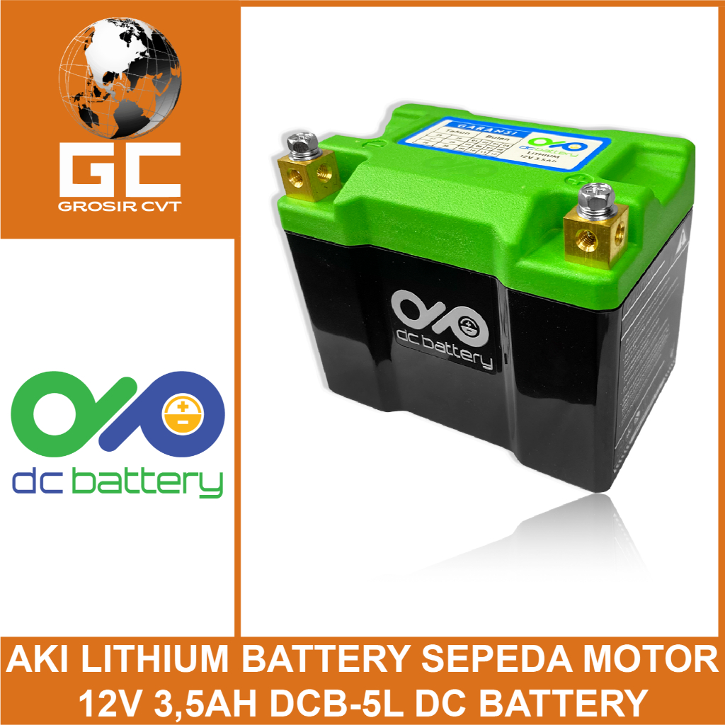 Aki Accu Motor Lithium Mio J M3 S Z Soul GT Fino Xride Gear Aerox Xeon 110 115 125 Karbu Fi Grande DCB-5L DC Battery