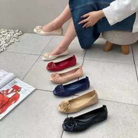 Simoncelli Flatshoes Wanita Sepatu Wanita Sepatu Kerja Wanita Sepatu Pesta Sepatu Hitam Sepatu