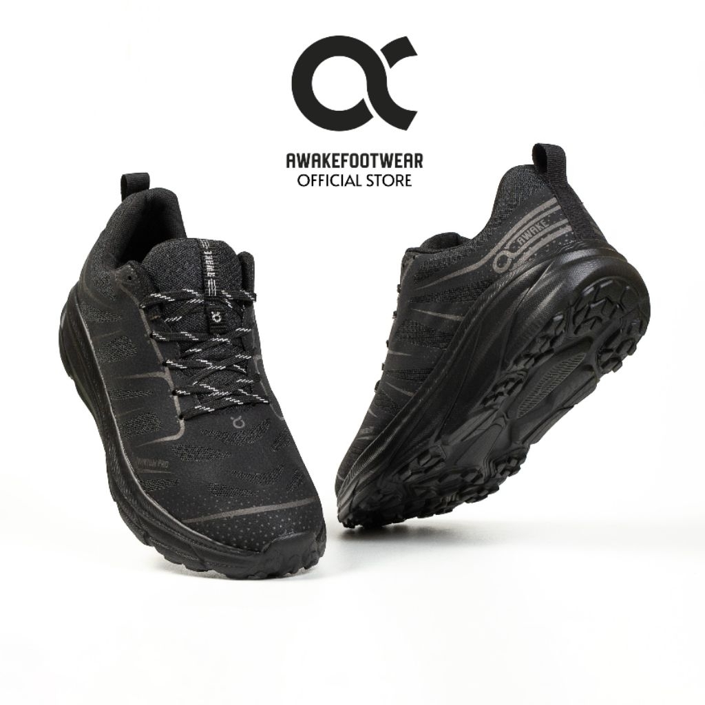 Jual Sepatu Lari Running Awake PHANTOM HITAM Olahraga Ringan Sekolah ...
