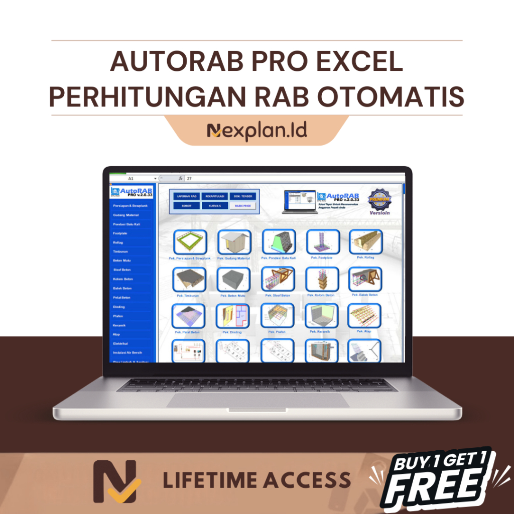 Jual AutoRAB Pro Excel Perhitungan RAB Proyek Otomatis Update Data ...