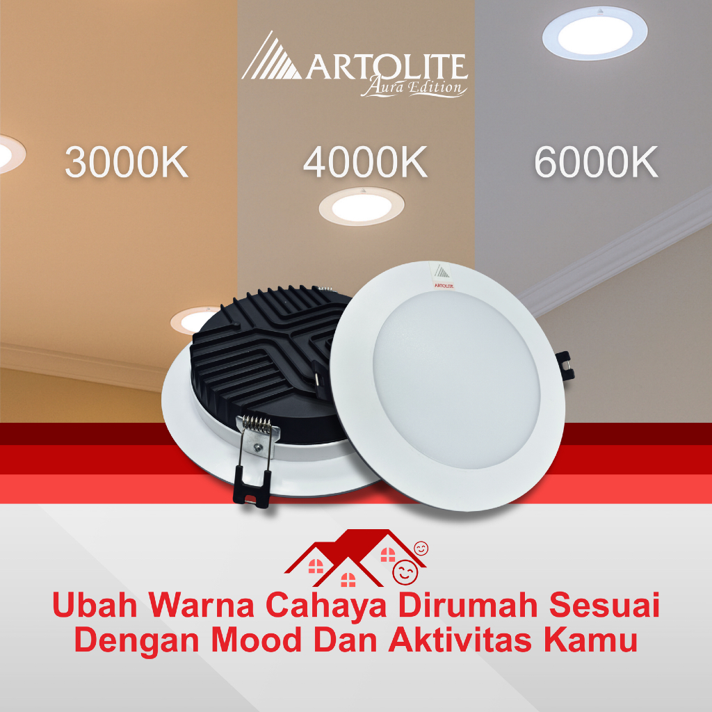 Jual Lampu DL downlight tipe FREZA daya 7W/12W/16W sinar cahaya lengkap ...