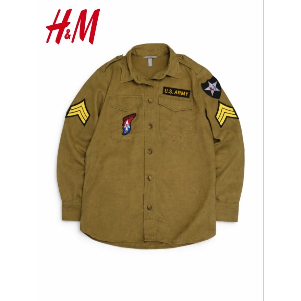 Jual us army repro og 107 custom by HNM H&M full patch | Shopee Indonesia
