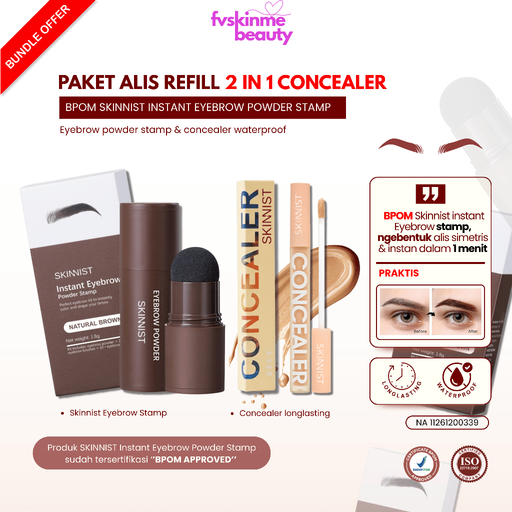 Jual [ PAKET ALIS REFILL 2in1 BPOM ] Paket 2in1 Isi Ulang SKINNIST ...