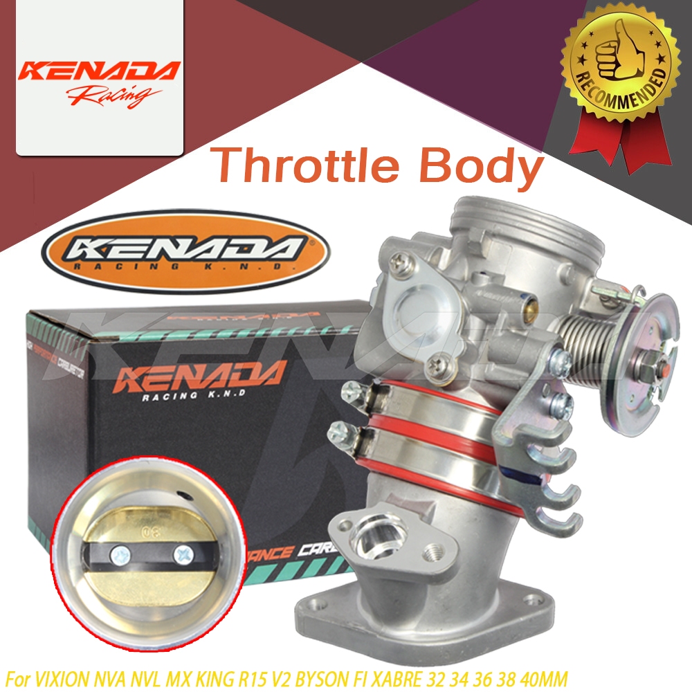 Jual KENADA RACING TB OVAL Throttle Body 32 34 40 36 38 VIXION NVA NVL ...