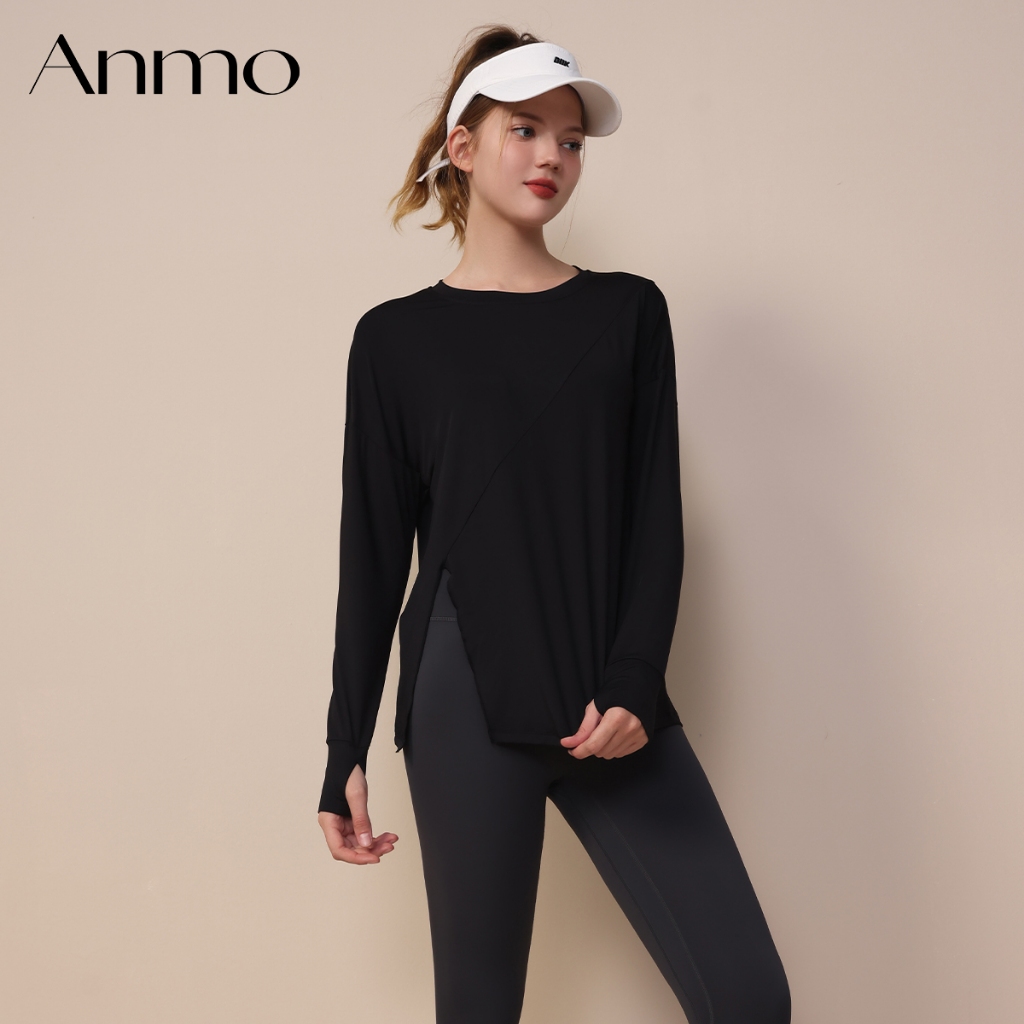 Jual ANMO-Atasan olahraga wanita yang cepat kering, pakaian yoga yang ...