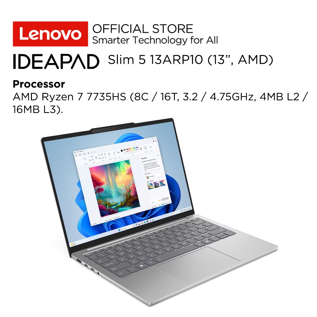 Jual Lenovo IdeaPad Slim 5 13ARP10 5KID AMD Ryzen 7 7735HS, Integrated ...