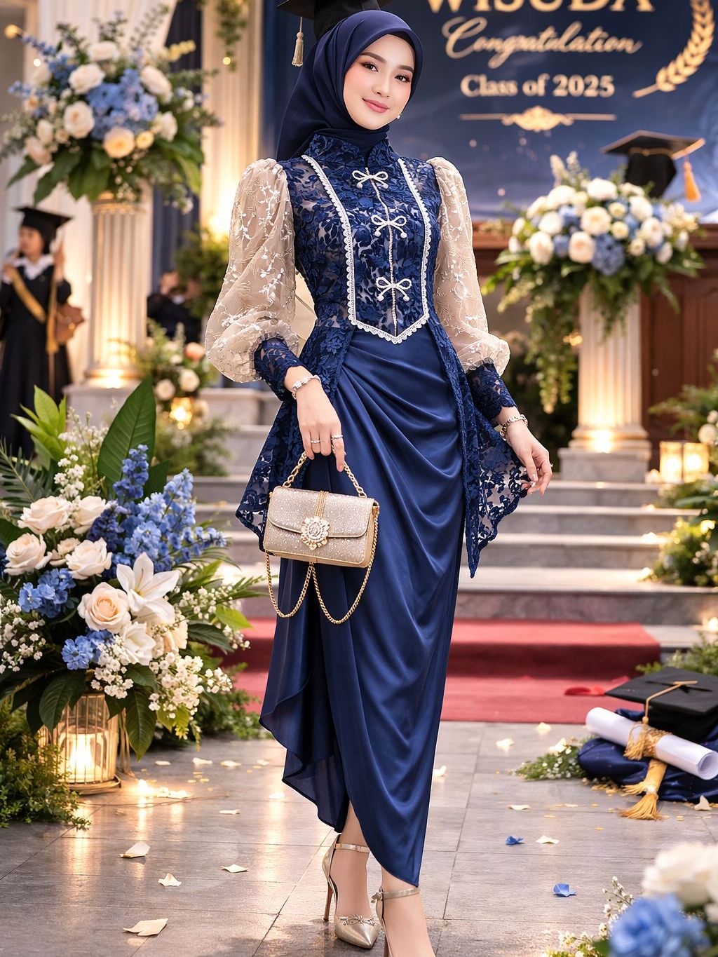 Jual SET MIRA KEBAYA BRUKAT RENDA TILE BORDIR PITA MUTIARA + ROK SILK ...