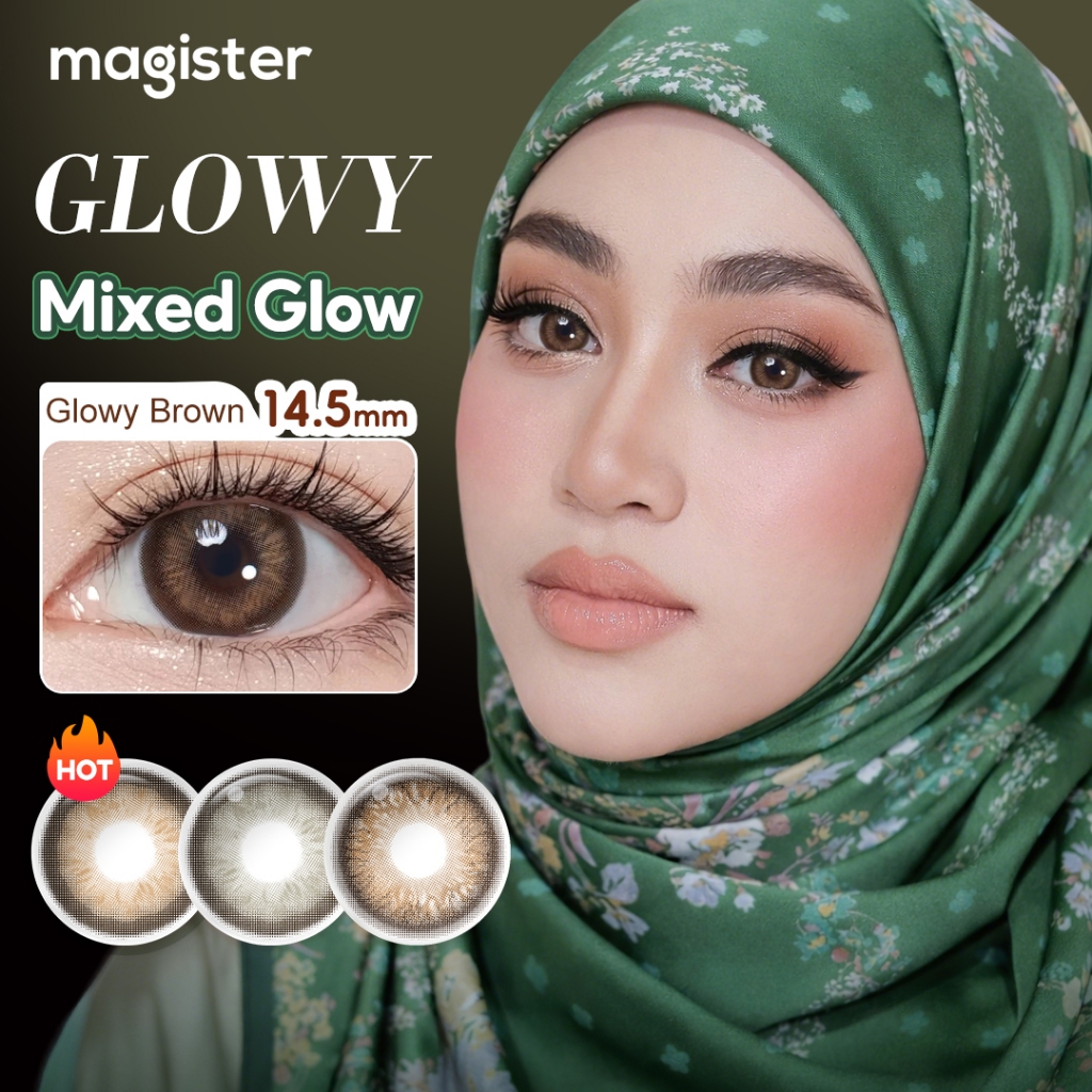 Jual [New Style]Magister Softlens Minus Glowy Series Glowy Brown Buff ...
