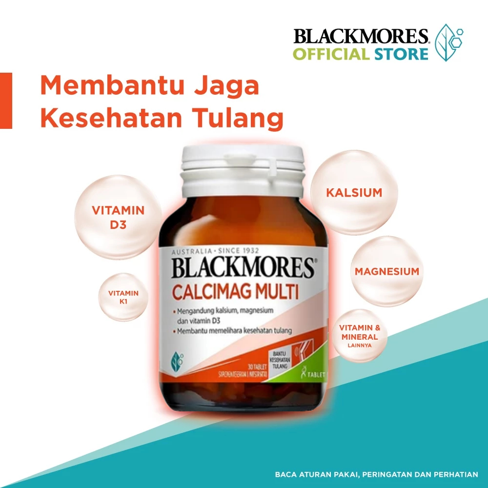 Jual BLACKMORES CALCIMAG MULTI 30 TABLET D3 KALSIUM MAGNESIUM K1 ...
