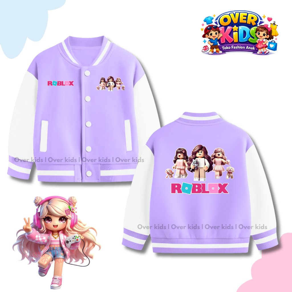 Jual Jaket Anak Perempuan Roblox Pink Lucu Jaket Anak Cewek Karakter ...