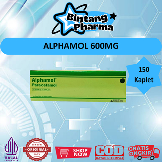 Jual ALPHAMOL 600MG (1 KOTAK ISI 150 KAPLET) - MEREDAKAN DEMAM, SAKIT ...