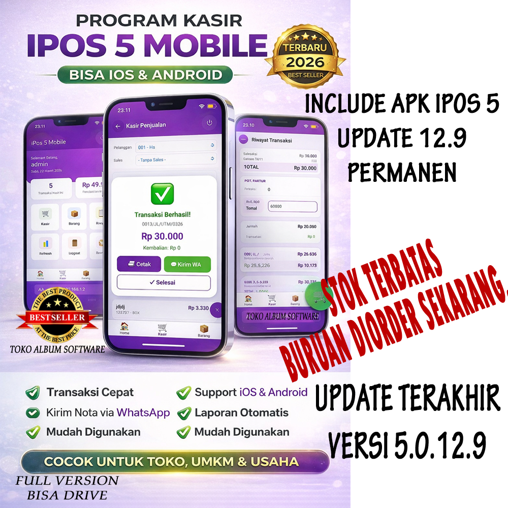 Jual Program Kasir iPOS 5 Mobile iOS DAN Android. Aplikasi POS Toko ...