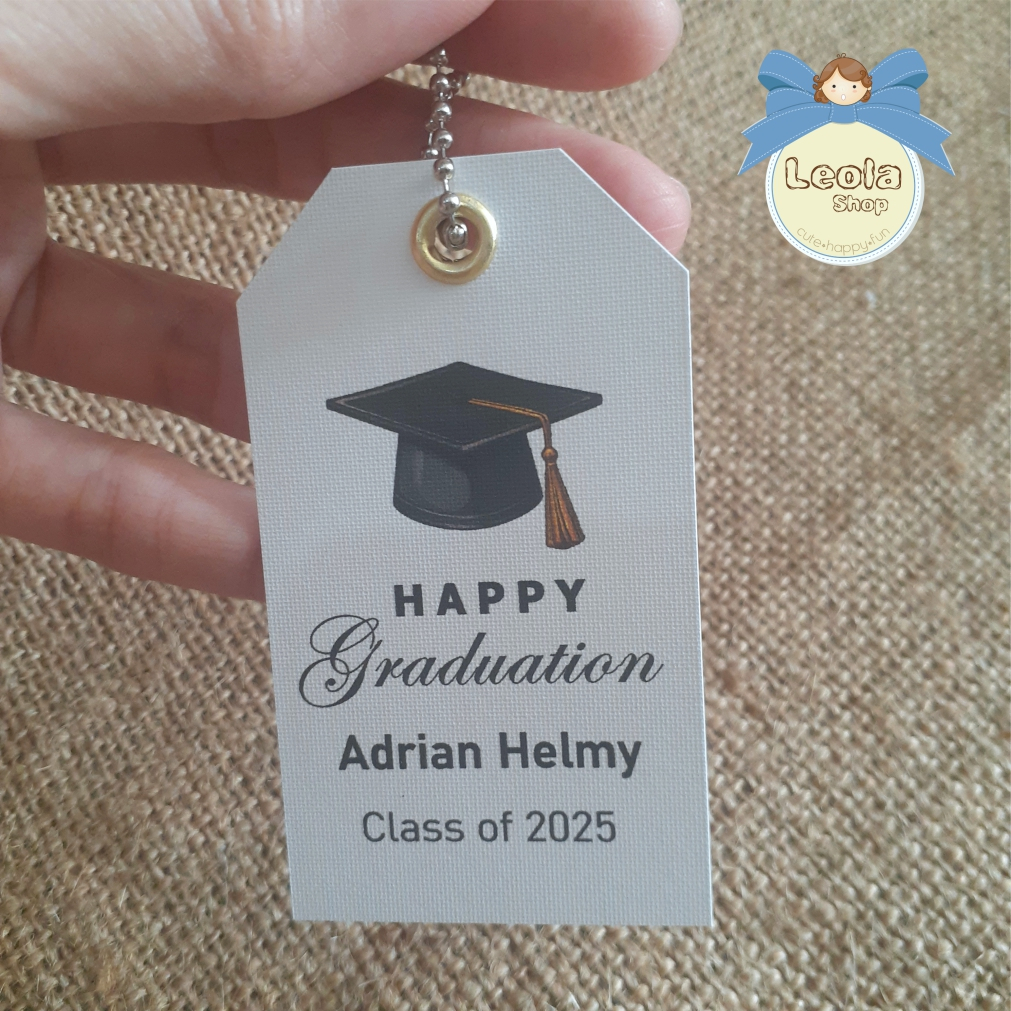 Jual Hang Tag Graduation Custom Nama Anak/ Kartu Ucapan Kelulusan ...