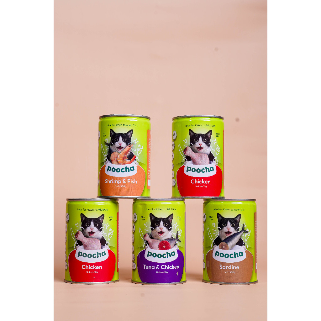 Jual POOCHA CAT WET FOOD 400GR 400 GR GRAM MAKANAN KALENG KUCING BASAH ...