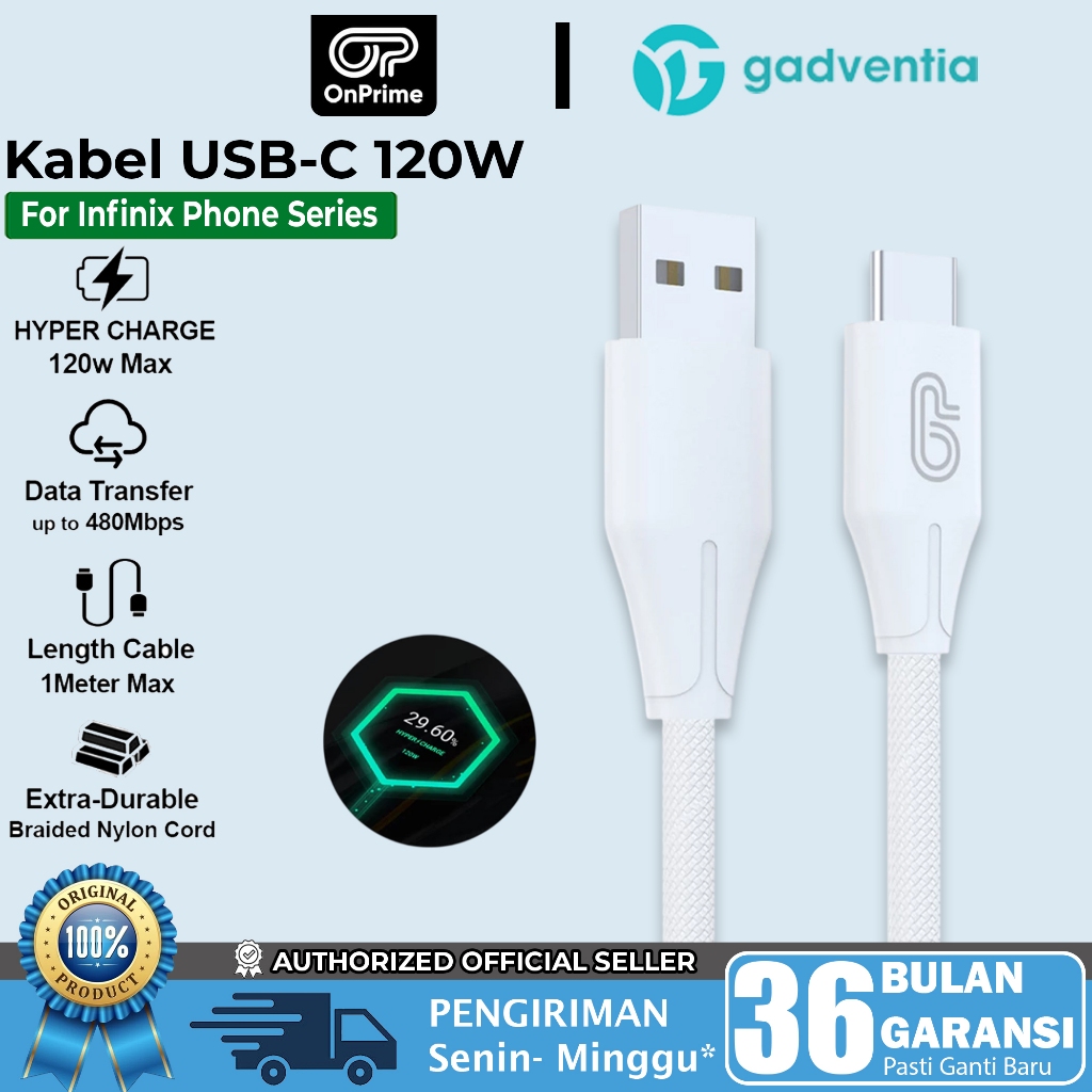 Jual ONPRIME Kabel Charger Data USB To Type C For Android INFINIX ...