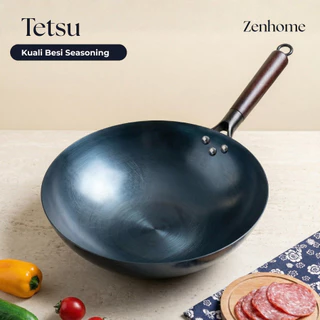 Zenhome Tetsu Wajan Besi Anti Lengket Alami
