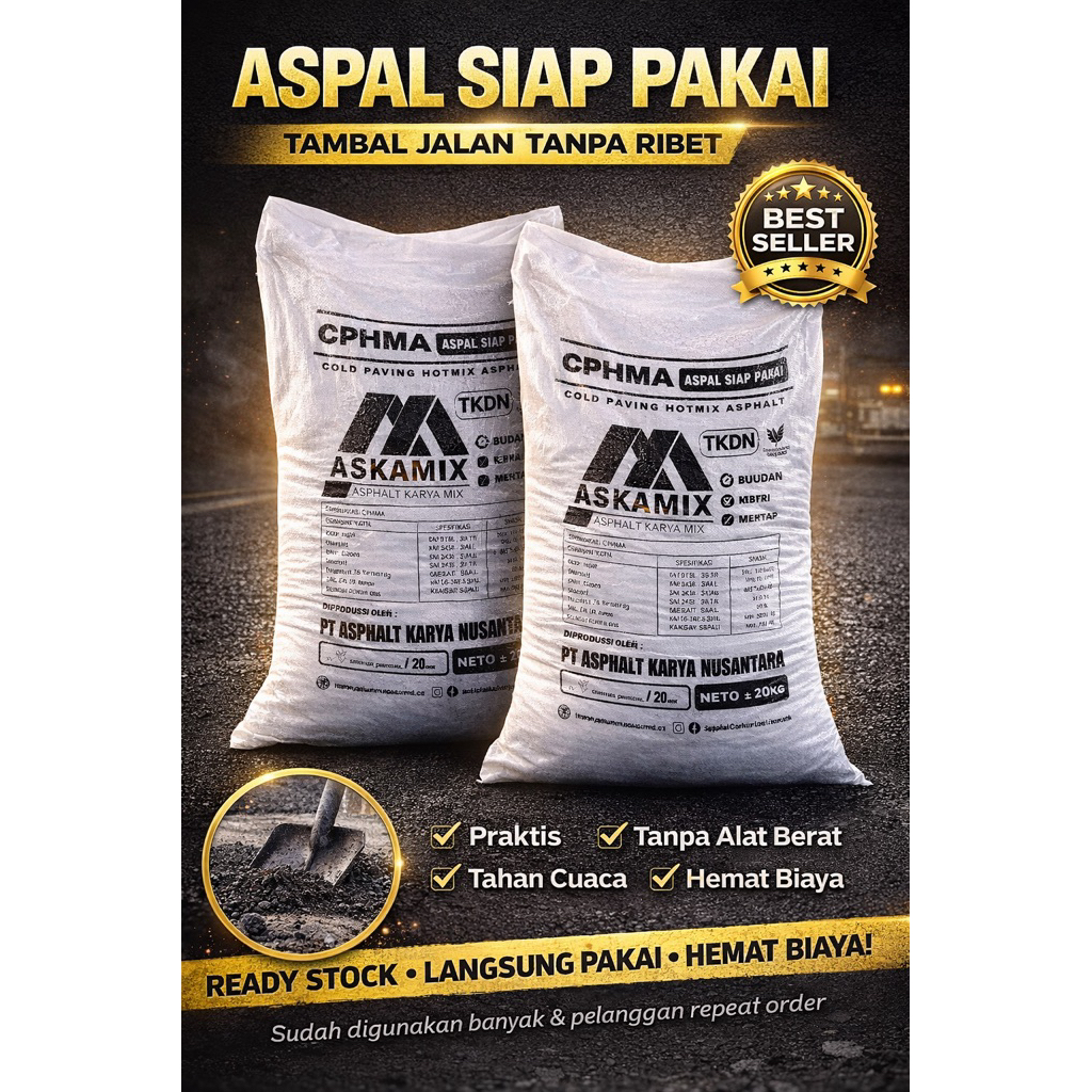 Jual Aspal Instan Kemasan 25kg / Aspal Alam Indonesia / Aspal Buton ...