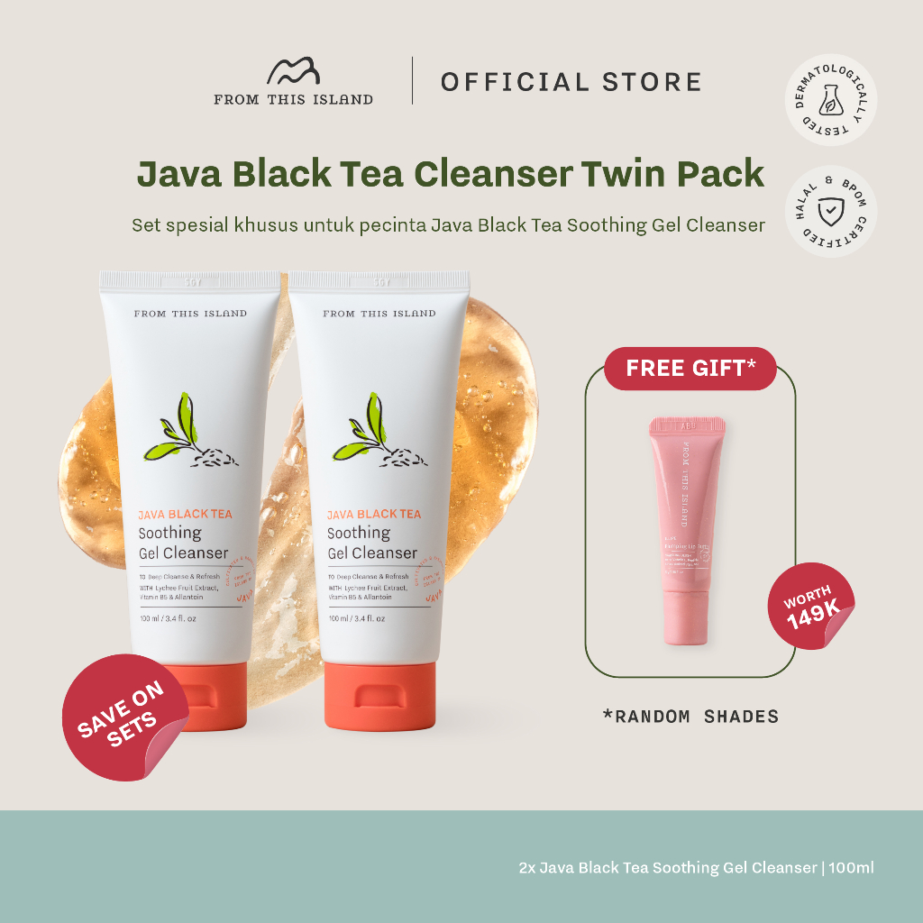 Jual [Flash Sale] From This Island Java Black Tea Soothing Gel Cleanser ...