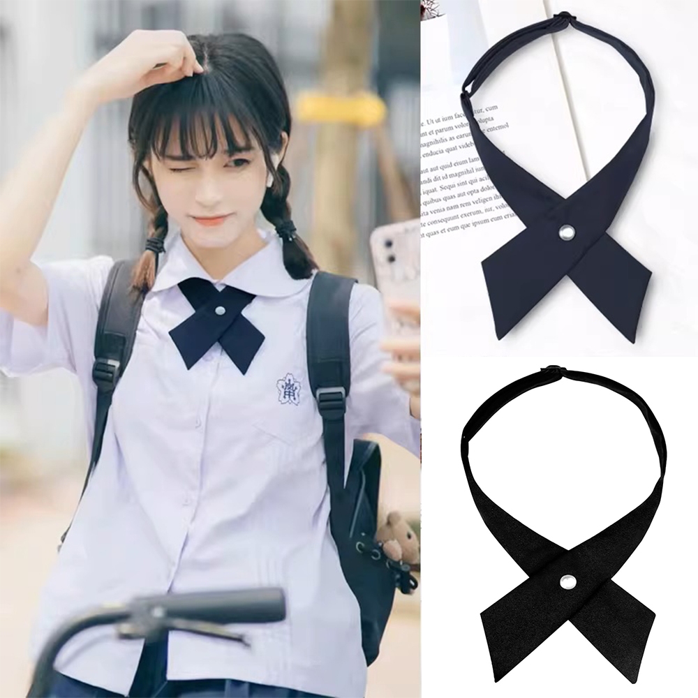 Jual Parayi - Dasi Kerja Simpul Silang Kancing Korean Style | Shopee ...