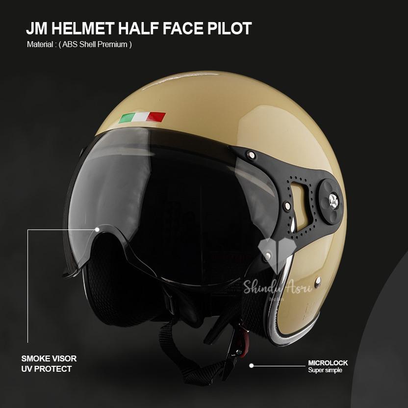 Jual HELM PILOT MURAH JM Lis Chrome | Shopee Indonesia